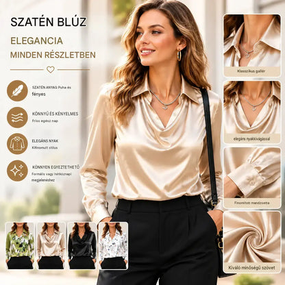 ⭐✨【S-3XL】Egyszerű női ing mintával és lehajtható gallérral