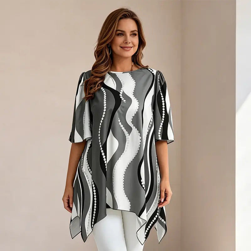 【L-6XL】Letní tričko s potiskem – měkký, prodyšný materiál 🌸 Perfektní na každý den i na prázdniny! ✨