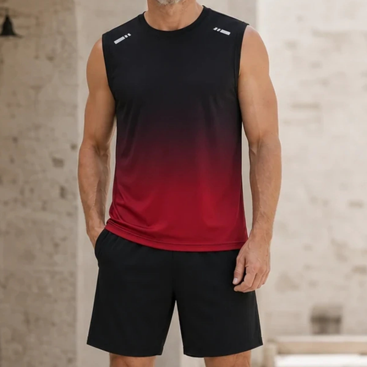 ✨M-5XL【Platba při dodání】Pánská dvoudílná letní sportovní souprava - tričko a kraťasy