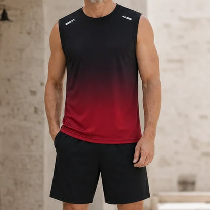 ✨M-5XL【Platba při dodání】Pánská dvoudílná letní sportovní souprava - tričko a kraťasy