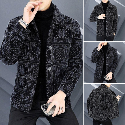 【💥Wyprzedaż】😎【M-4XL】🧥Modna męska kurtka z aksamitu i grubego materiału na jesień i zimę, ciepła i wygodna 4170868