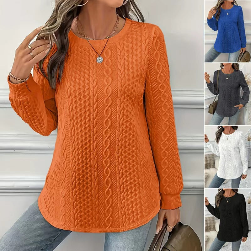 ✨❤️【L-6XL】Damski luźny sweter w jednolitym kolorze na jesień i zimę 4211168