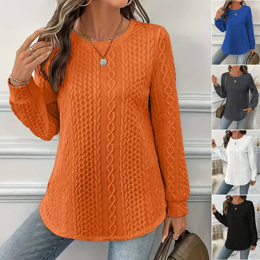 ✨❤️【L-6XL】Damski luźny sweter w jednolitym kolorze na jesień i zimę 4211168