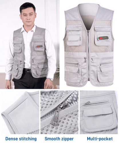 🔥 Hétköznapi, többzsebes funkcionális mellény 【XL-4XL】