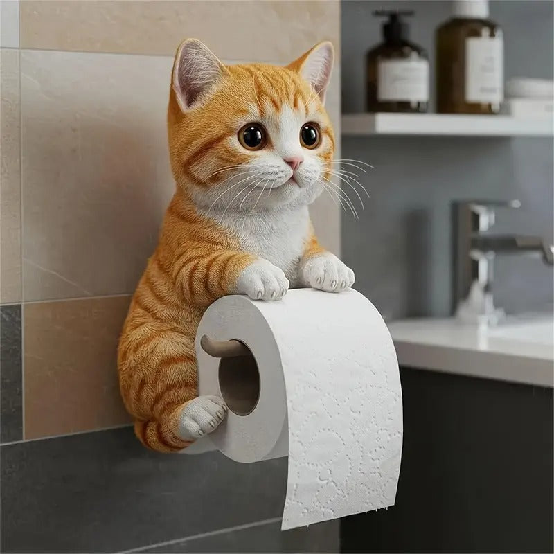 🐱Uroczy uchwyt na papier toaletowy z motywem kota-4077489
