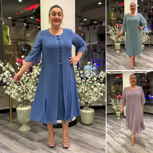 👗【S-5XL】❤️2024 Nowa wysokiej jakości szyfonowa sukienka 3732259