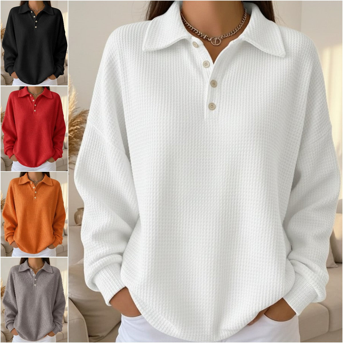 [S-5XL] Nueva camisa polo de cuello liso de otoño/invierno 4181973