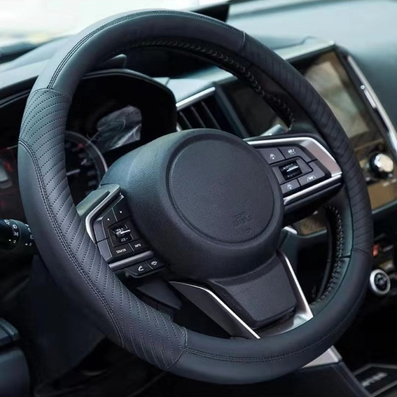 🔥Potah na volant z pravé kůže - Univerzální potah na volant do auta, protiskluzový, odolný