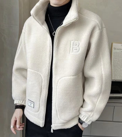 🎄🎄【L-6XL】Χειμερινό μπουφάν fleece, βαμβακερό μπουφάν, βαμβακερό παχύρρευστο μπουφάν από μαλλί αρνιού, ζεστό μπουφάν-4136120