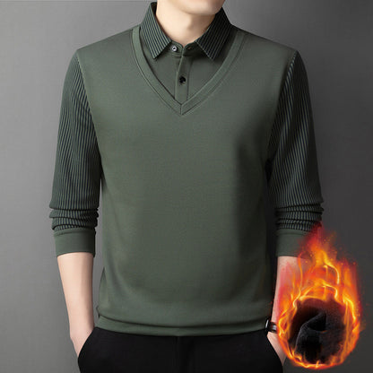 ⏳ Poslední den – sleva 50 % 【M–4XL】👔 Pánské kvalitní termo tričko na podzim a zimu, hřejivá fleecová podšívka, pohodlné a teplé