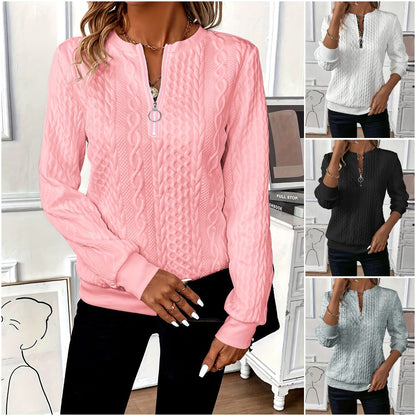 🎀🎀【S-2XL】 Nowy jesienny i zimowy sweter damski zapinany na zamek 3766794