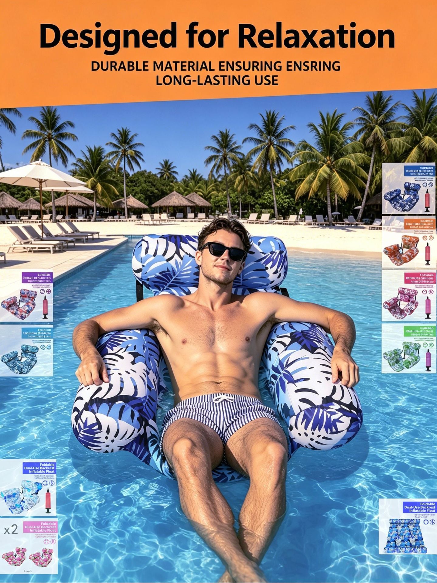 💦50% sleva！📢Skládací plovoucí pohovka s opěradlem