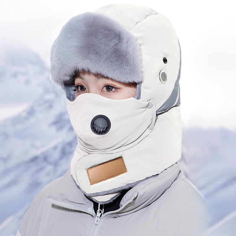 ⛄⛷Větruodolné plyšové chrániče sluchu s kapucí 4178425
