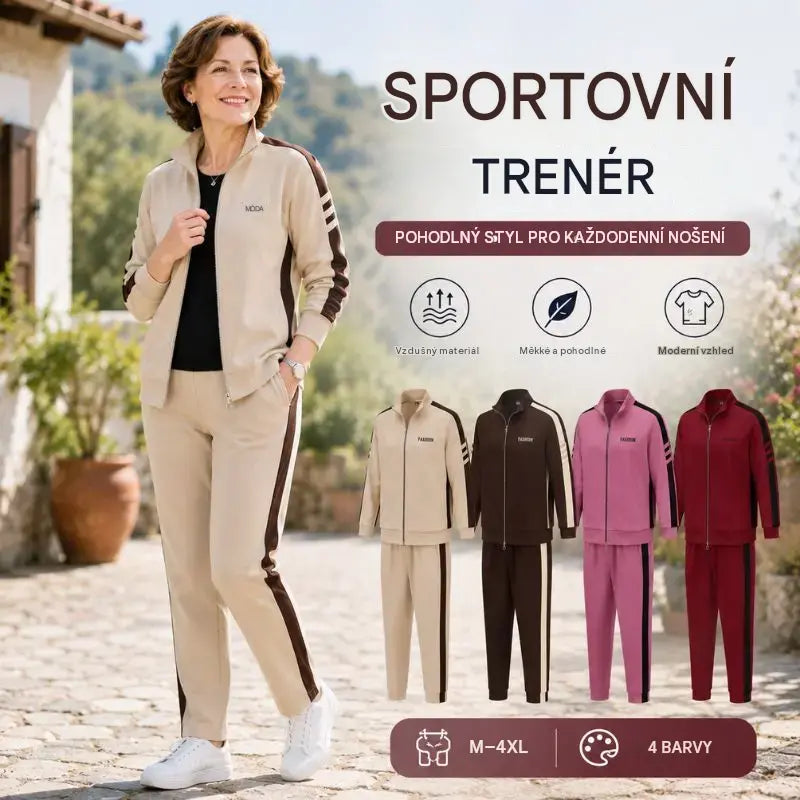 🚶‍♀️【50% sleva】🔥【M-5XL】【Bunda + kalhoty】😍 Nová podzimní sada ležérního sportovního oblečení, plus size