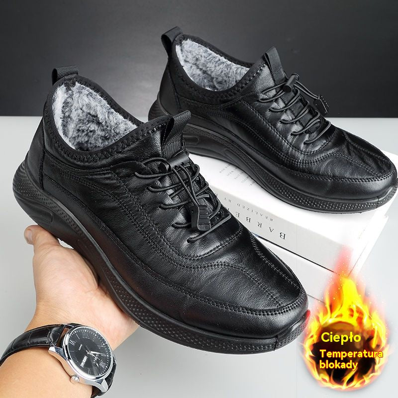 🔥【39-44】👞wyściełane polarem, ciepłe, sportowe, codzienne buty męskie z bawełny 4195215