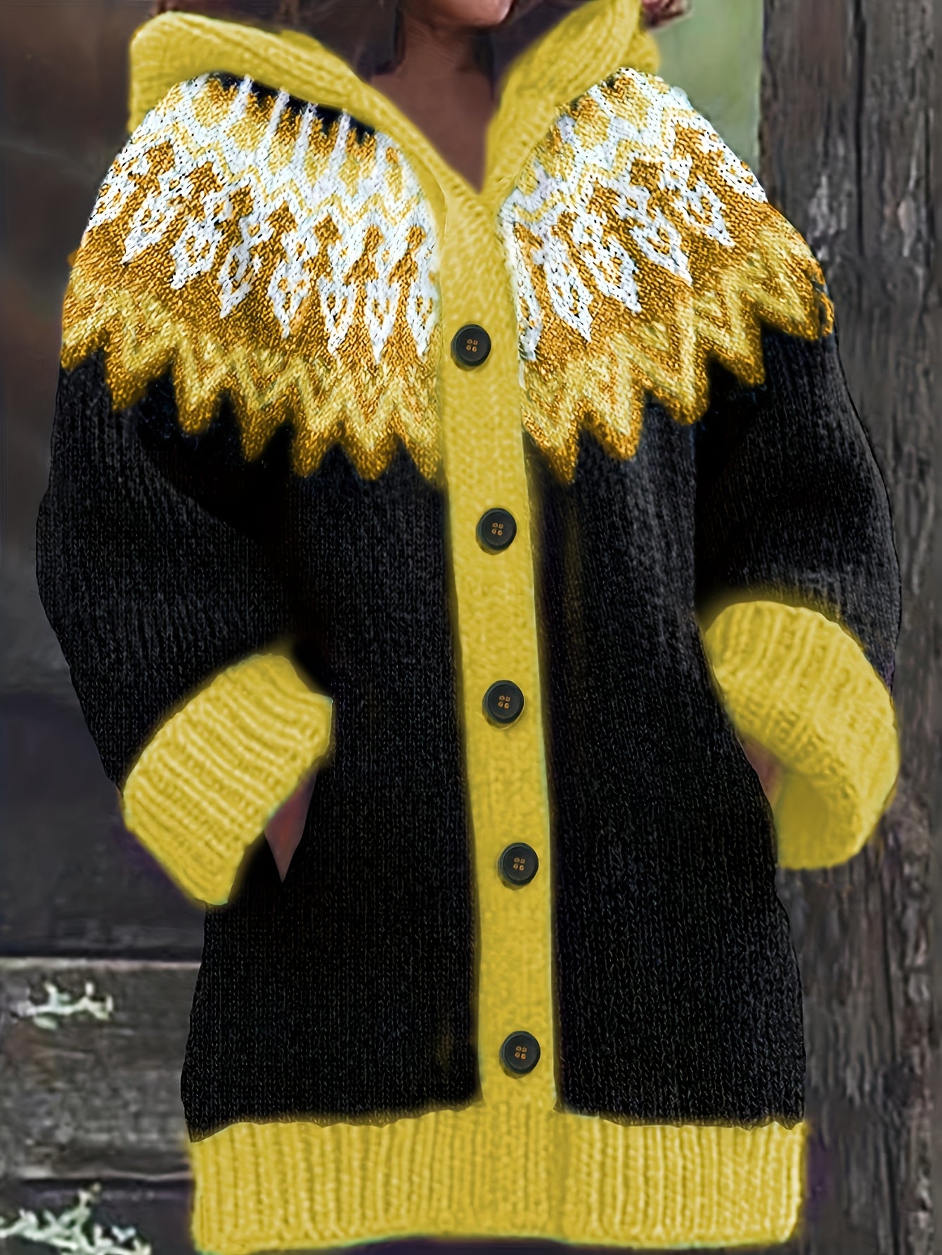 【S~5XL】✨Elegancka, kolorowa kurtka z kapturem w stylu retro 4156564