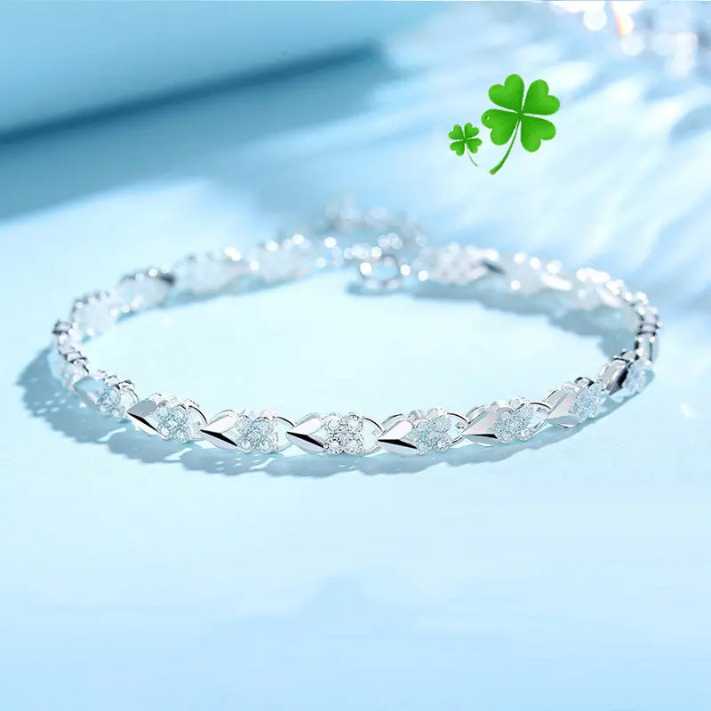 🍀✨2 darab 9300 Ft💖Új divatos 925 sterling ezüst női karkötő🍀