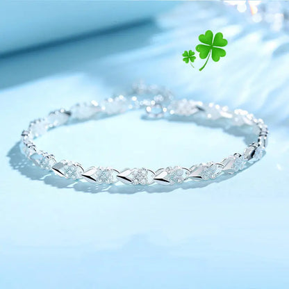 🍀✨2 darab 9300 Ft💖Új divatos 925 sterling ezüst női karkötő🍀