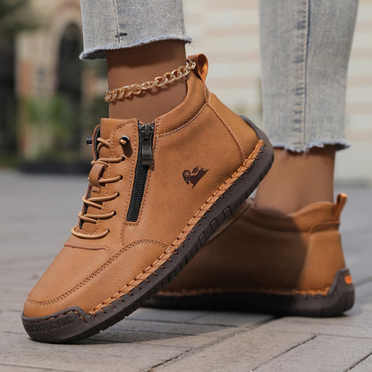 ♥️♥️【Nowy produkt】Damskie, szyte ręcznie, płaskie buty z miękką podeszwą na jesień i zimę, buty codzienne-4148083