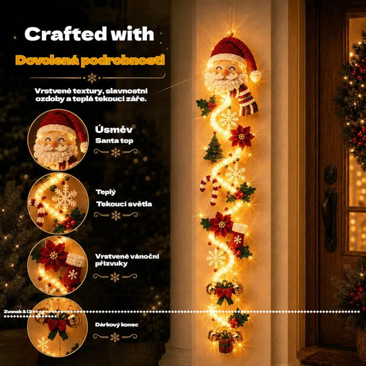 🎄🎅🎃Poslední den! 🎅Užijte si 50% slevu na osvětlené vánoční dekorace na dveře!