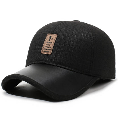 🧢🔥Męska zimowa, ciepła czapka baseballowa z nausznikami i podszewką z polaru, idealna na jesień i zimę.-4175970