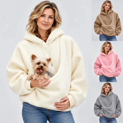 🔥🐶 V této hřejivé plyšové mikině s kapucí můžete v zimě vyrazit kamkoli se svým mazlíčkem! 🐶❤️🔥