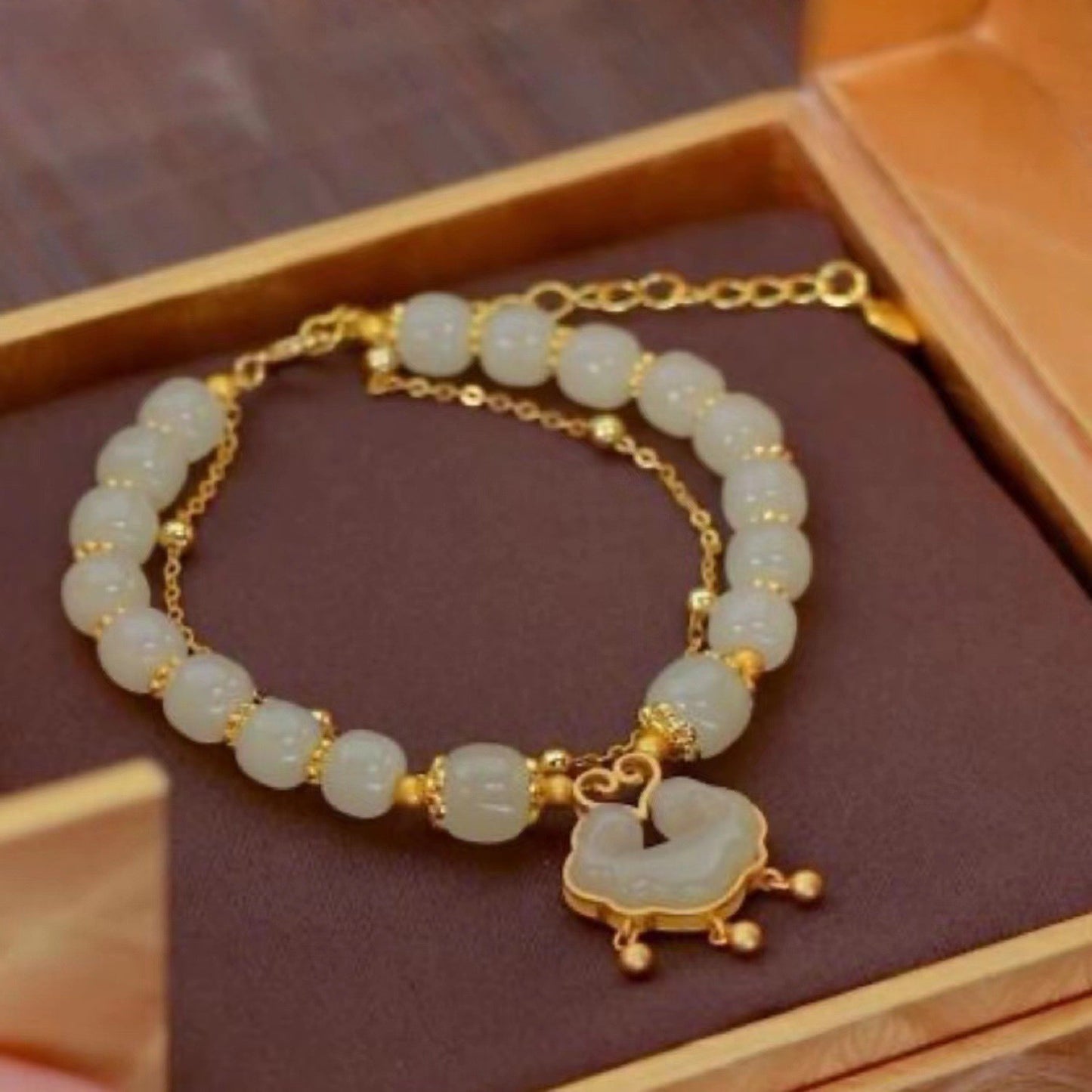 ✨Klasyczna bransoletka Xiangyun Ping An Lock w stylu chińskim