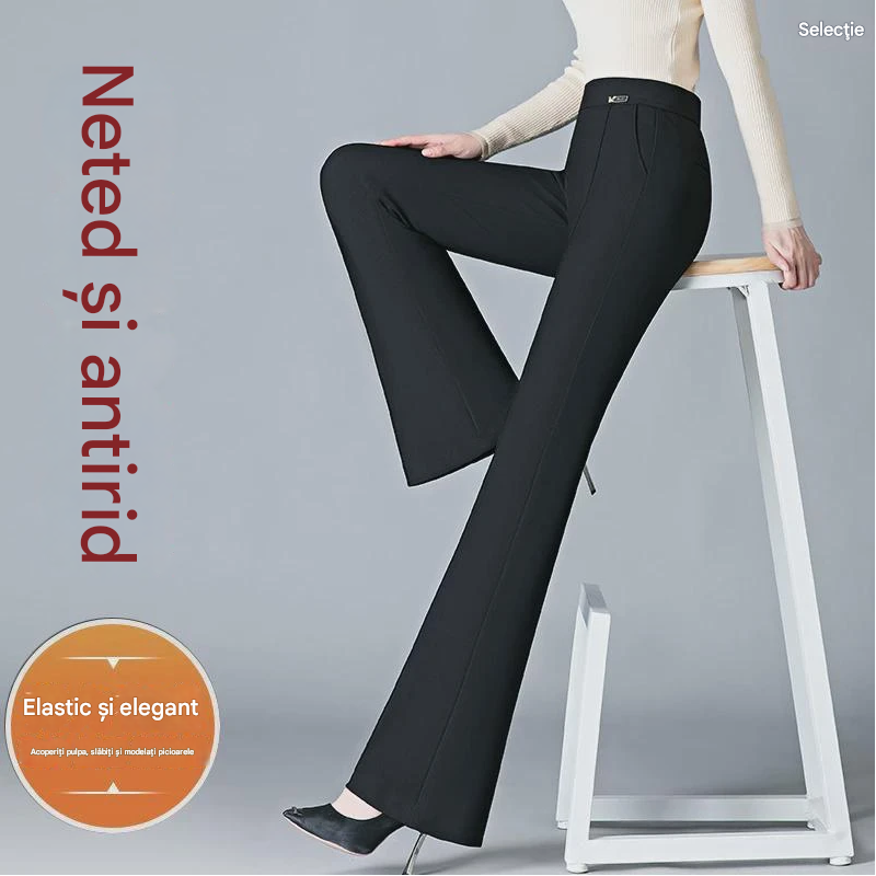 ✨】👖【S-3XL】Ciepły polar - Damskie spodnie z wysokim stanem i elastyczną talią na jesień/zimę