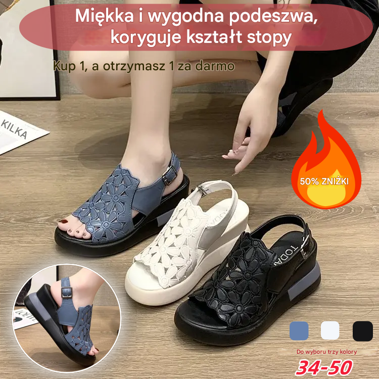 💥[Kup 1 dostań 1 za darmo]🔥【Oferta ograniczona czasowo】🔥【35-40】Sandały retro z miękką podeszwą i miękką podeszwą-4009891
