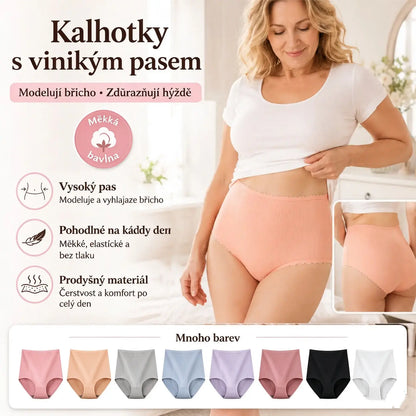🔥【Sada 8 kusů】🔥 Poslední den: 50% sleva 🔥 Dámské kalhotky s vysokým pasem, prodyšné a pohodlné, s hřejivým střihem, který neškrtí a dobře přiléhá.