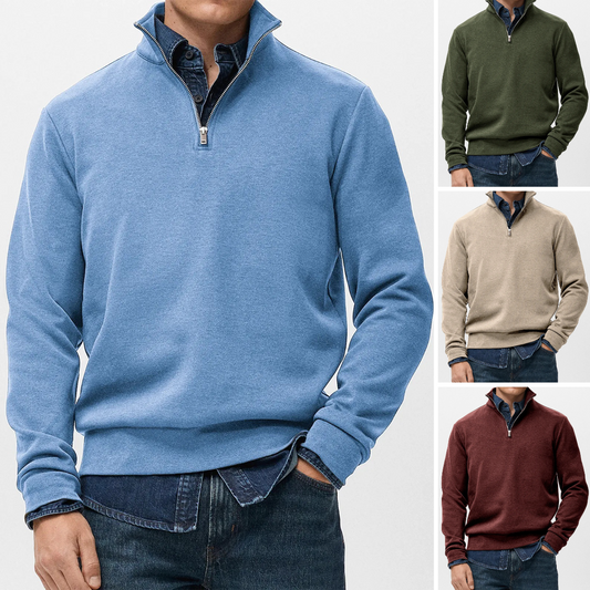 👔【S-5XL】Nowa męska bluza z długim rękawem i stójką, zapinana na zamek błyskawiczny 4211175