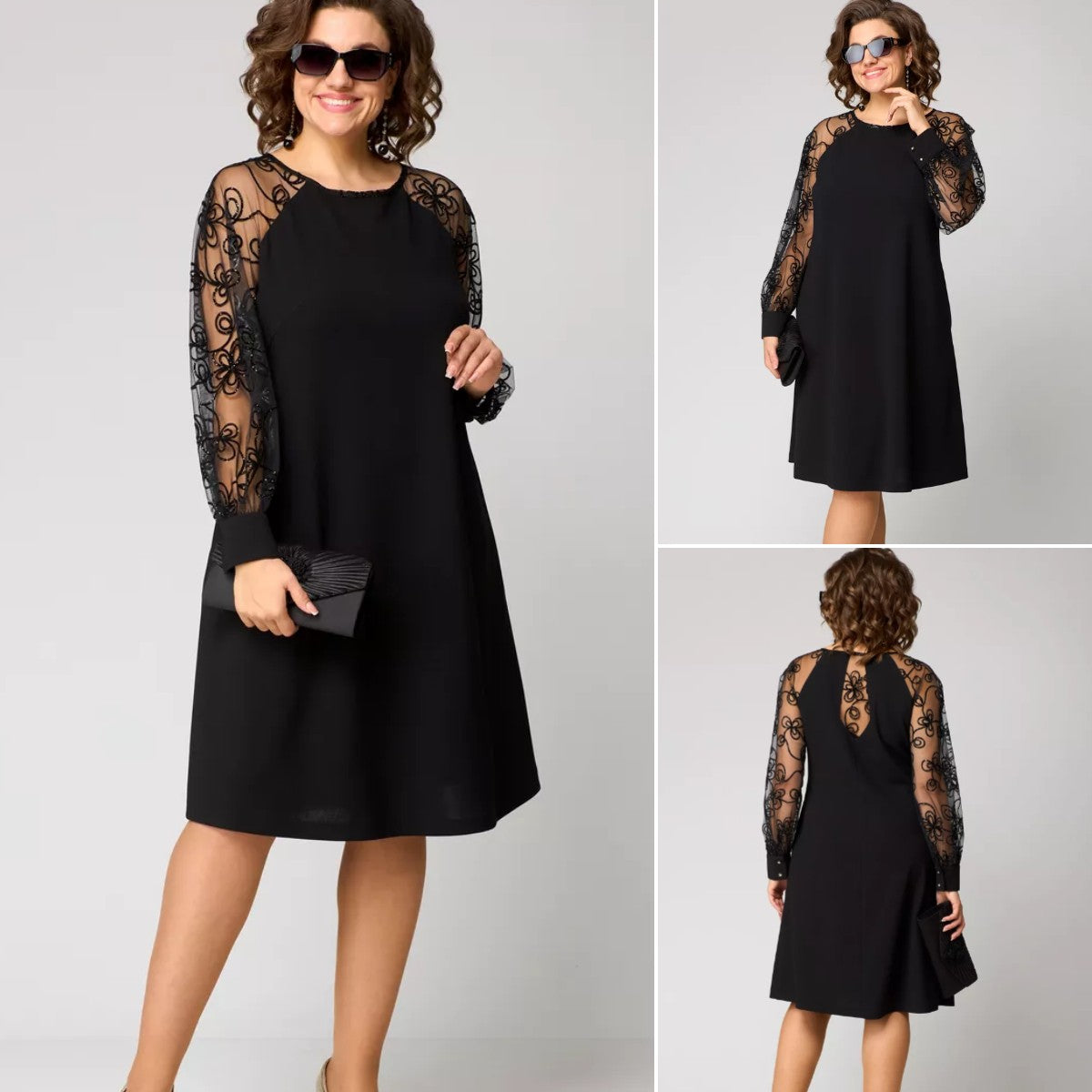 💖💖【S-5XL】🍁🍂Elegancka sukienka jesienno-zimowa w nowym stylu 3846776