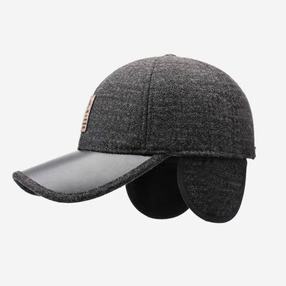 🧢🔥Męska zimowa, ciepła czapka baseballowa z nausznikami i podszewką z polaru, idealna na jesień i zimę.-4175970