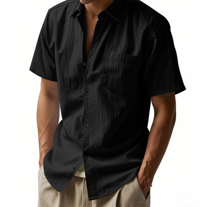 【S-3XL】👔 Krátká lněná košile – maximální pohodlí a stylový henley límec 🌿 Skvělá volba na léto i každodenní nošení! ✨