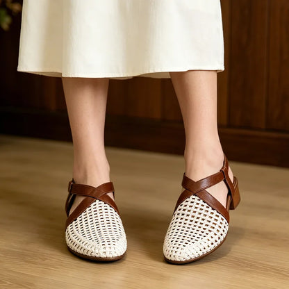 【35-40】Sandale Retro din Piele Moale cu Perforații – Confort la super-lativ, nulový tlak a lego odihnite tòa vara!