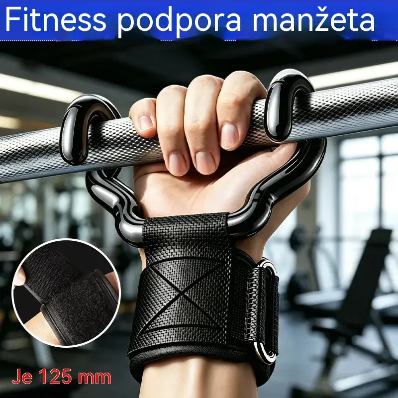 👍  Shyby a mrtvý tah s prodlouženou oporou a protiskluzovým popruhem na zápěstí, nosnost až 250 kg, vhodné pro trénink shybů a mrtvého tahu.