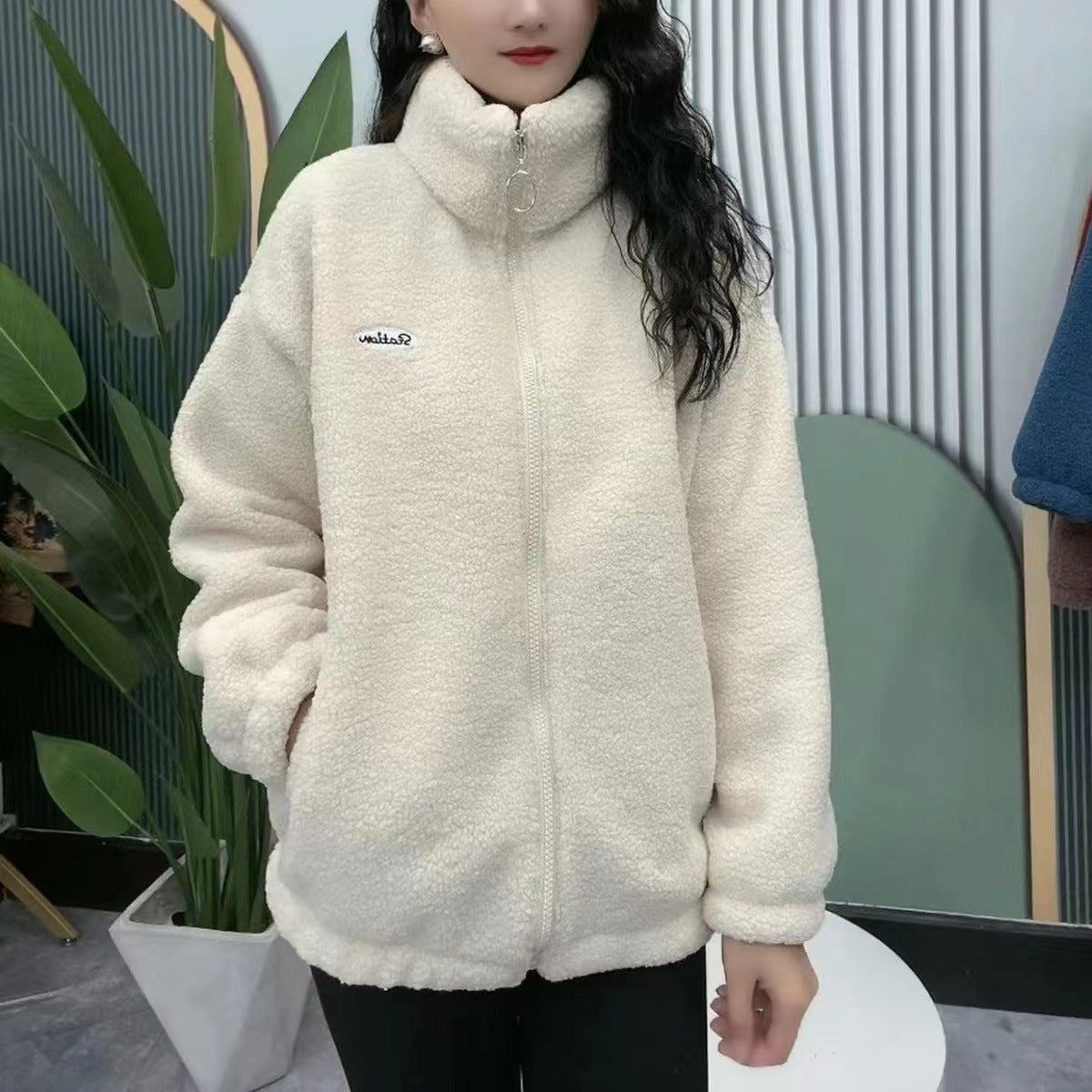 ❄️⛄️【M-4XL】Kurtka zimowa polarowa, kurtka bawełniana, kurtka z pogrubionej bawełnianej owczej wełny, kurtka ciepła-3817072