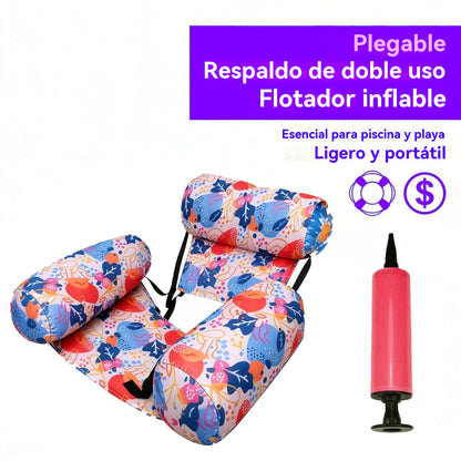 Ingyenes szállítás 💦📢 Összecsukható, úszó kanapé háttámlával + pumpával