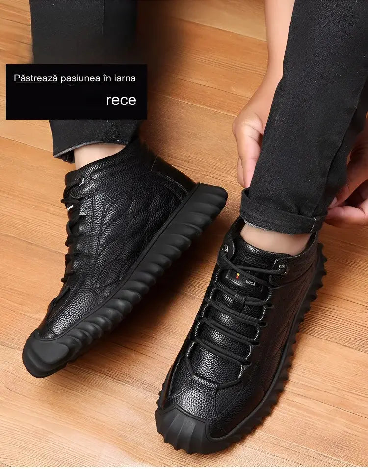 🔥【39–44】 Pánské zimní boty v retro stylu – hřejivá podšívka, protiskluzová a voděodolná, pohodlné pro každodenní nošení
