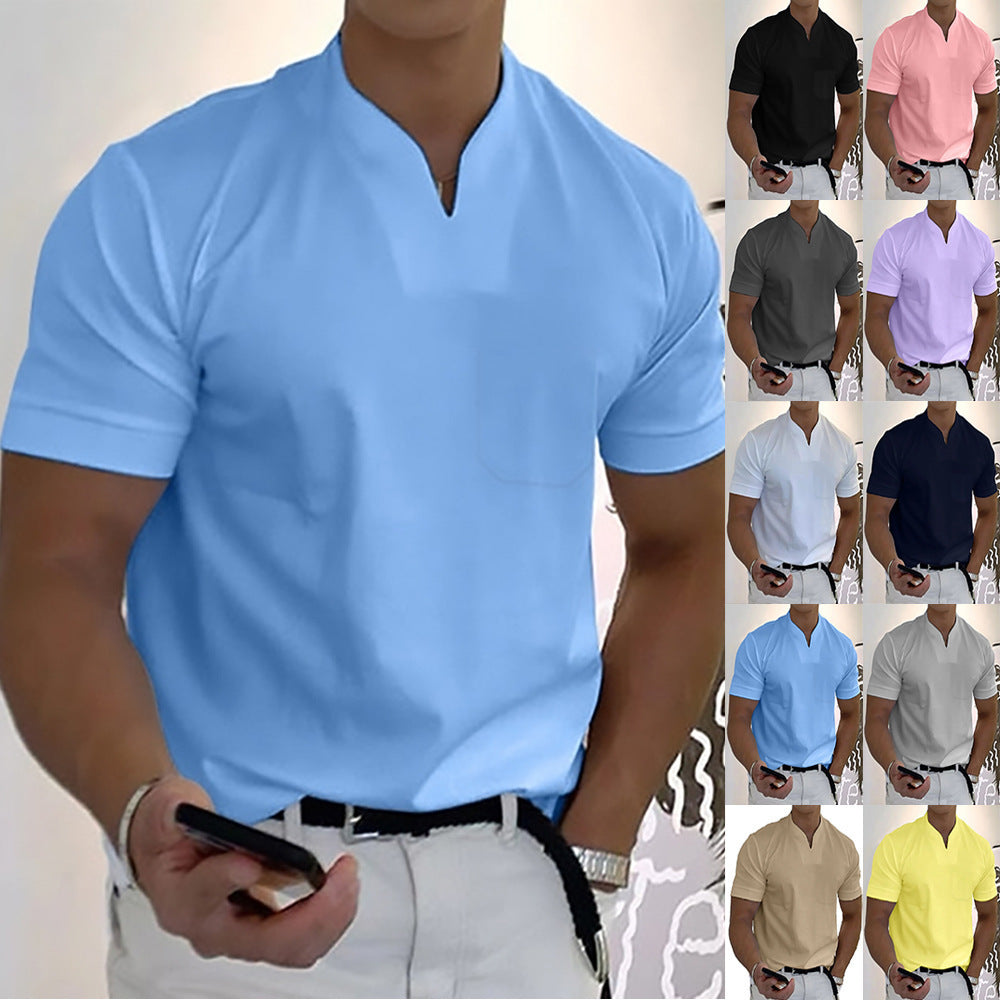 👕[S-5XL] Pánské tričko s krátkým rukávem a výstřihem do V, rok výroby 2026 – stylové a pohodlné, které dodá vašemu vzhledu energii.