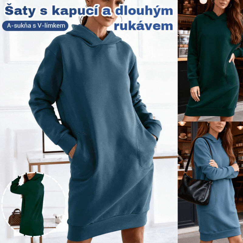 [S-3XL]Nová podzimní/zimní jednobarevná volná mikina s kapucí v pouličním stylu 4197237