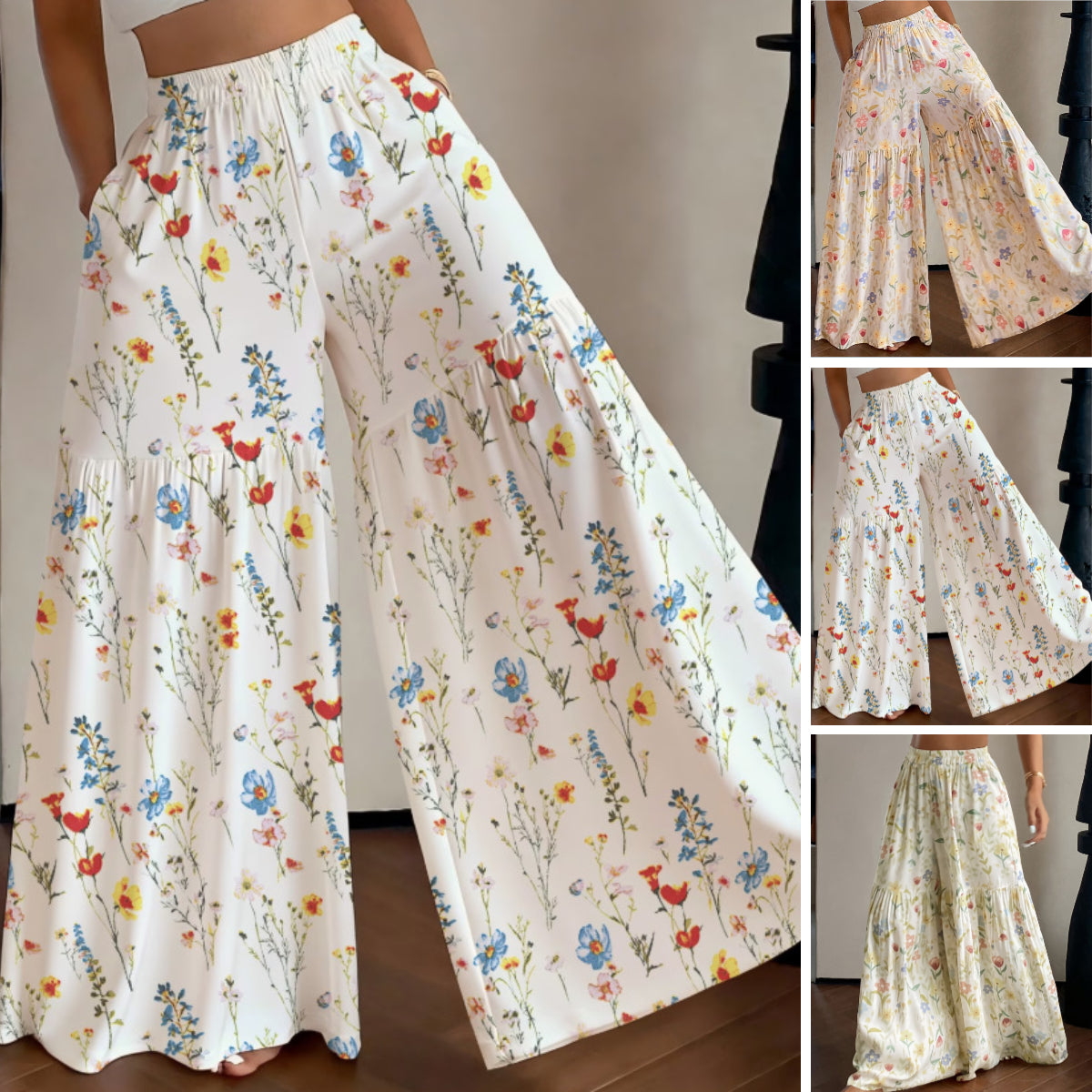 🌸【S-2XL】Stylové dámské kalhoty se širokými nohavicemi ✨ Pohodlný střih, elegantní a snadno kombinovatelný 💕