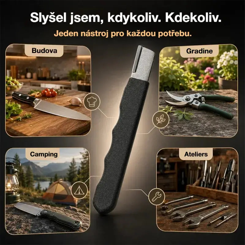 🛠️🔪 Tupý nůž se během vteřiny naostří! Přenosný multifunkční brousek na nože z tvrdé slitiny – kupte dva, dva zdarma, 4 kusy dostanete zdarma! ✨