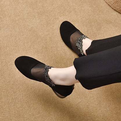 🔥【35-41】【Kupte 1 a získejte 1 zdarma】🏆✨Nové duté síťované vysoké podpatky pro ženy s měkkou podrážkou-4172383