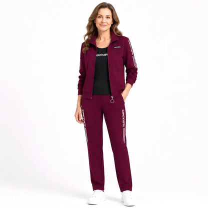 🌺 Elegance a naprosté pohodlí! Elegantní třídílná dámská sportovní souprava (bunda na zip + tričko + kalhoty / velikosti: M–6XL)! ✨