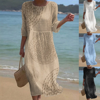👗 Poslední den 50% slevy! 【XS-4XL】Elegantní letní volnočasové šaty – prodyšné, pohodlné, univerzální a zeštíhlující.
