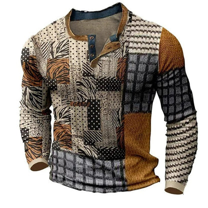 【S–4XL】Podzimní a zimní novinka – módní pánský top s kontrastním designem, pohodlný střih pro větší velikosti