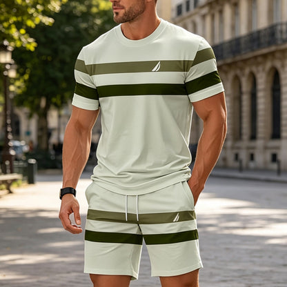 ✨S-5XL【Platba při dodání】Pánská letní sportovní souprava - pohodlné tričko s krátkým rukávem a kraťasy pro každodenní nošení i doma