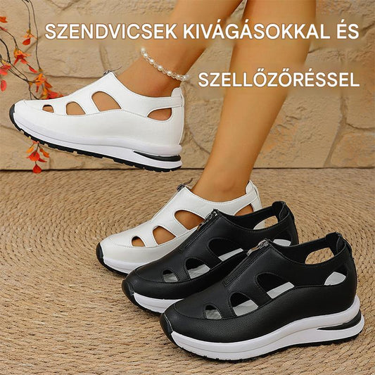 Ergonomikus ortopéd szandálok – a párnázott talp csökkenti a lábfáradtságot.
