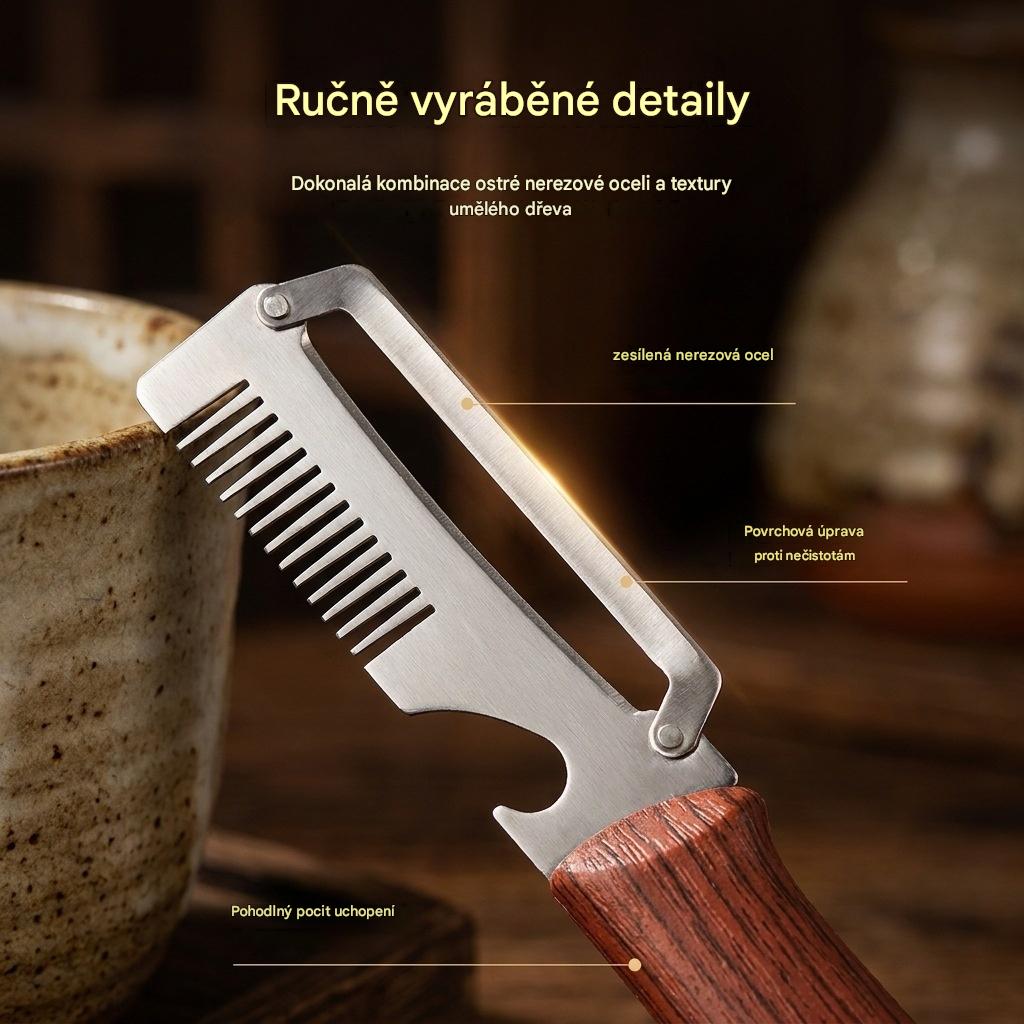 ✅Kupte 1, dostanete 1 zdarma (2 položky) 🧅🔪 Multifunkční kuchyňská škrabka 3 v 1: Loupejte, krájejte a otevírejte lahve! 🔥